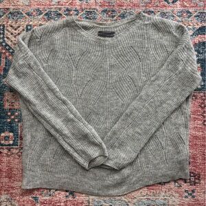 Anthropologie grey marbled knit sweater size medium